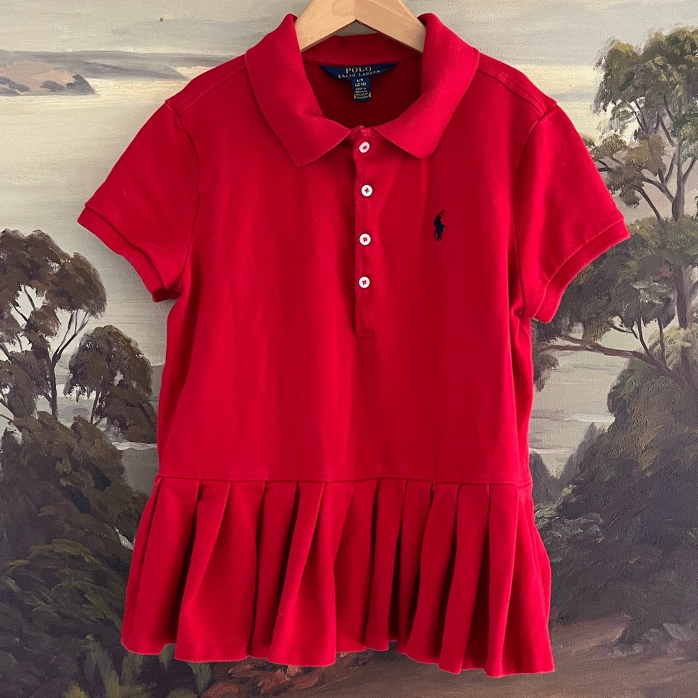 Polo by Ralph Lauren Kids Red Polo Shirt Size LG 12/14